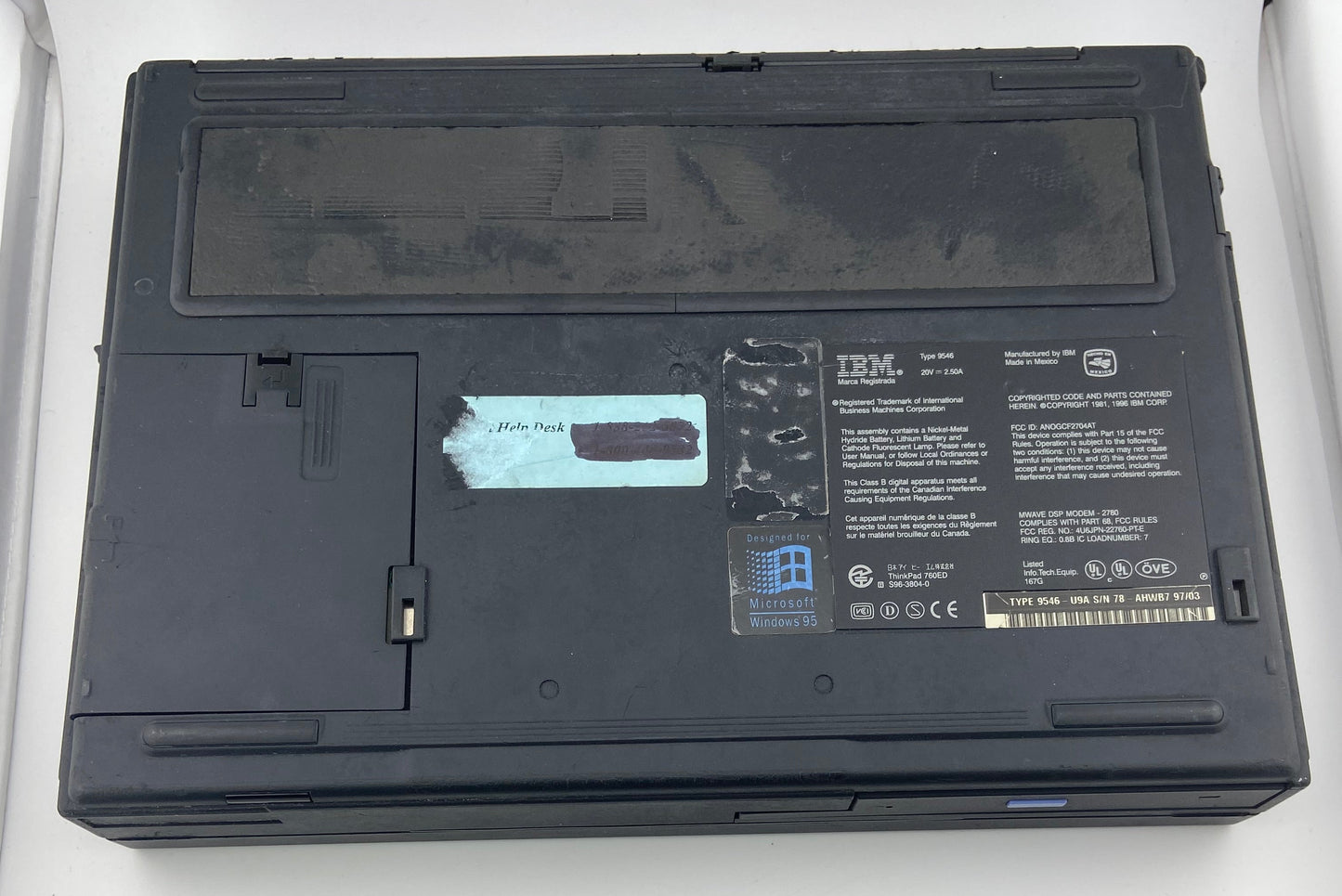 IBM ThinkPad 760ED 9546 Vintage Laptop AS-IS No HDD