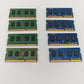4GB 1Rx8 PC3-2400T DDR3 1600MHz SODIMM Laptop Memory Lot of 8 Mixed Brands