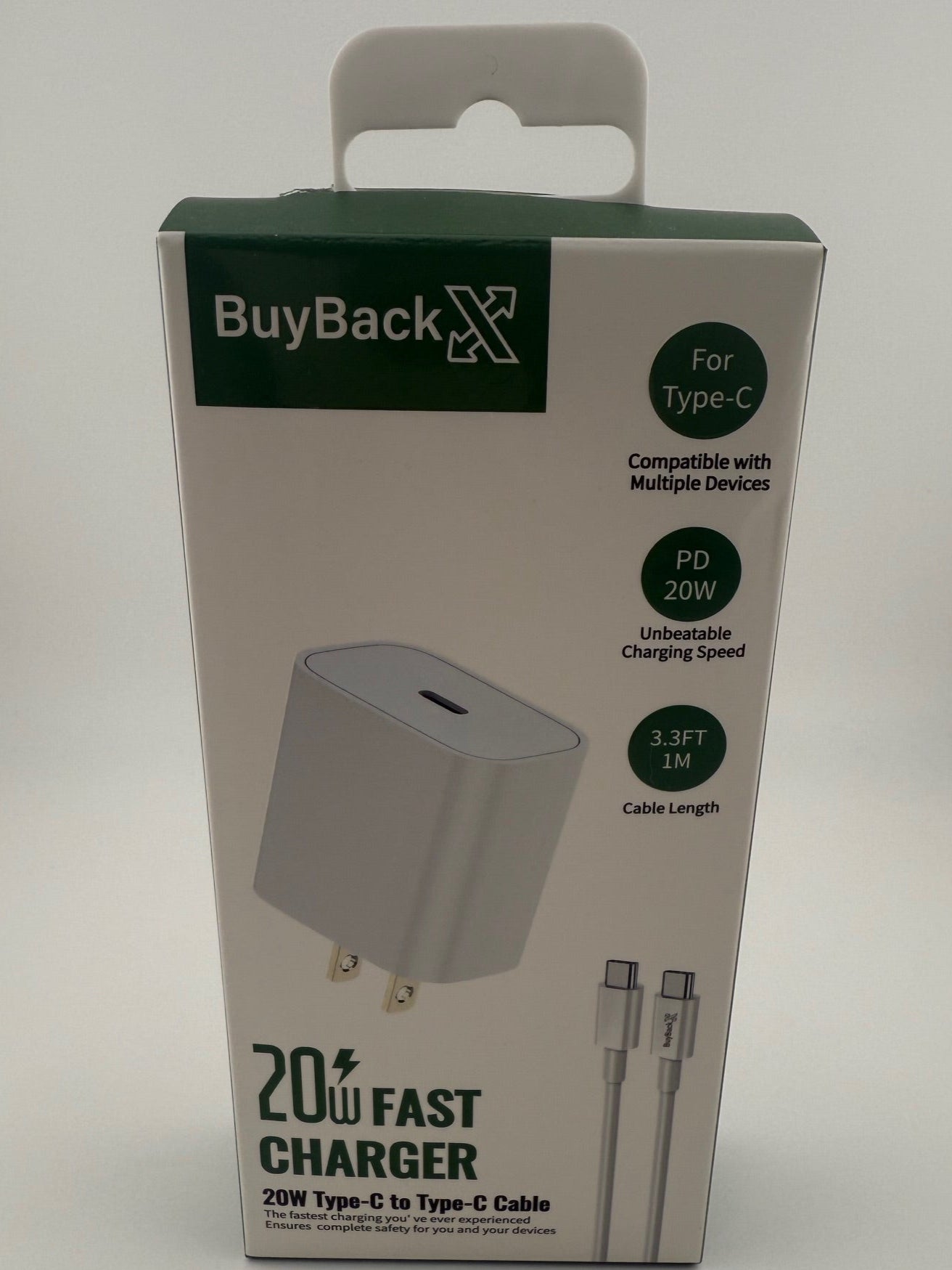 BuyBackX 20W Fast Charger C-to-C Set