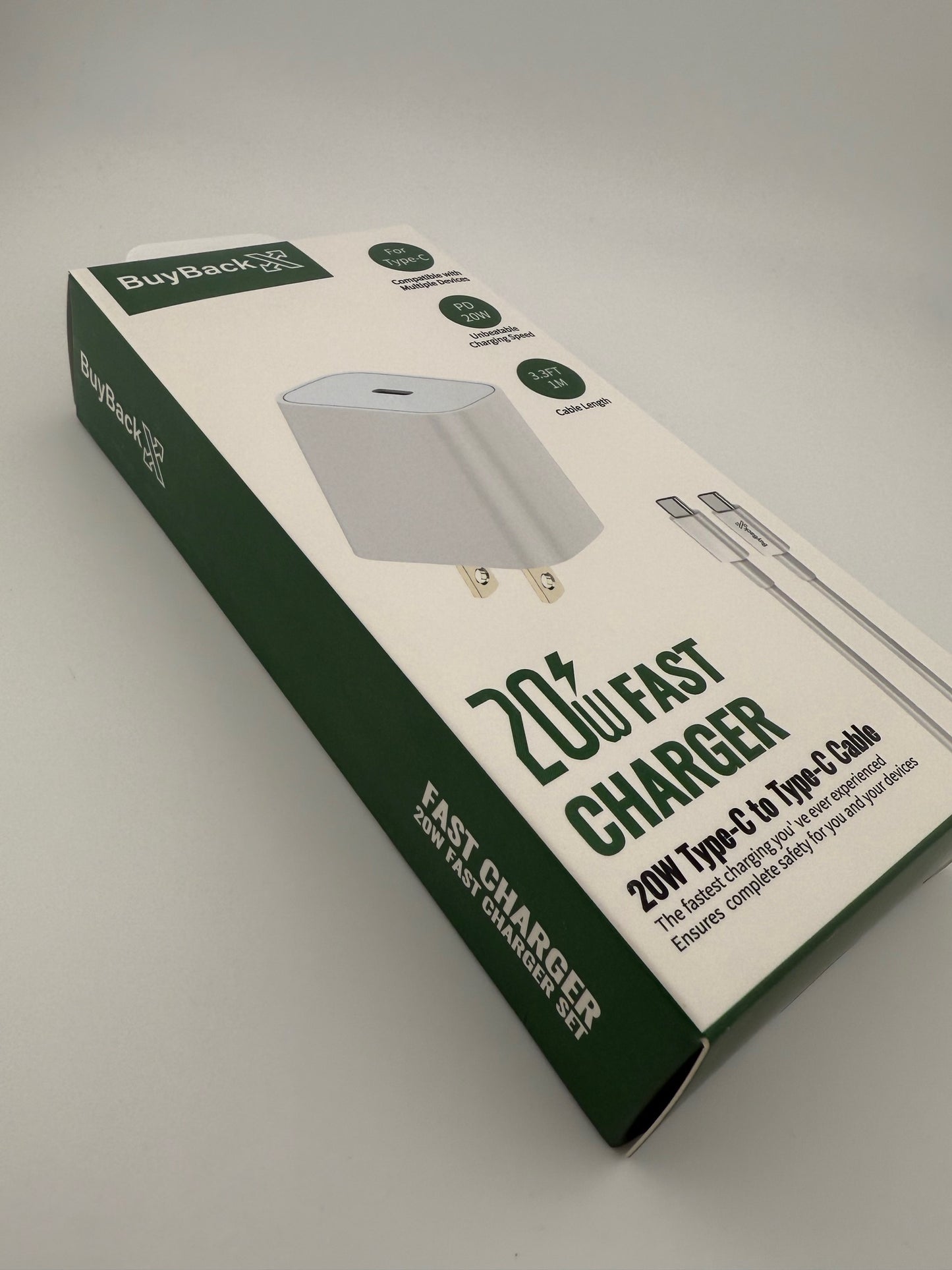 BuyBackX 20W Fast Charger C-to-C Set