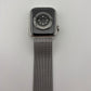 Apple Watch Series 7 41mm Silver Stainless Steel Case with Milanese Loop A2475 GPS Cellular Very Good
