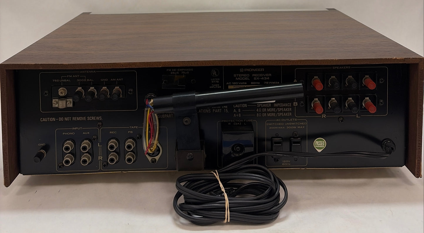 Pioneer SX-434 Stereo FM/AM Receiver Wood SX-434 Other Defect