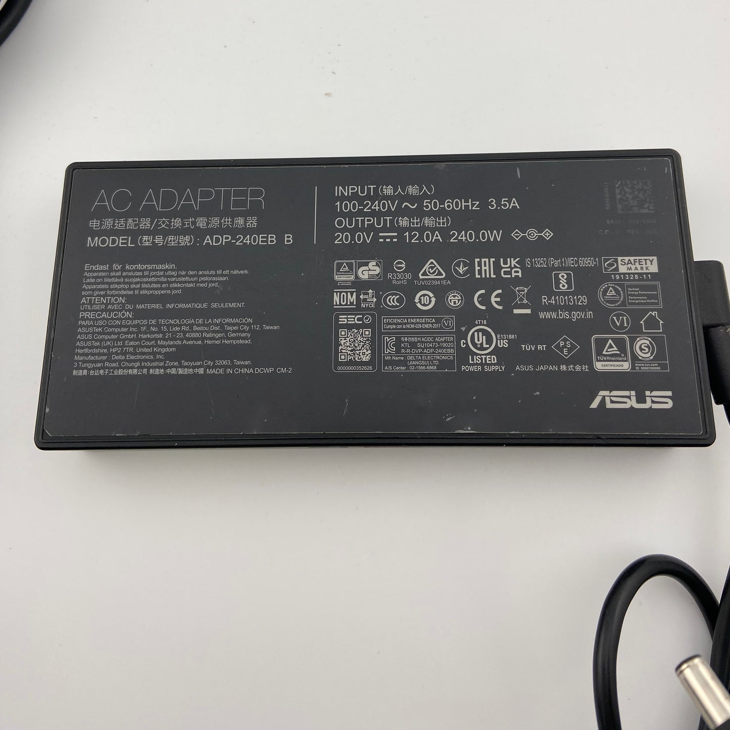 ASUS ADP-240EB B 240W 20.0V AC Adapter for ASUS ROG Strix Zephyrus