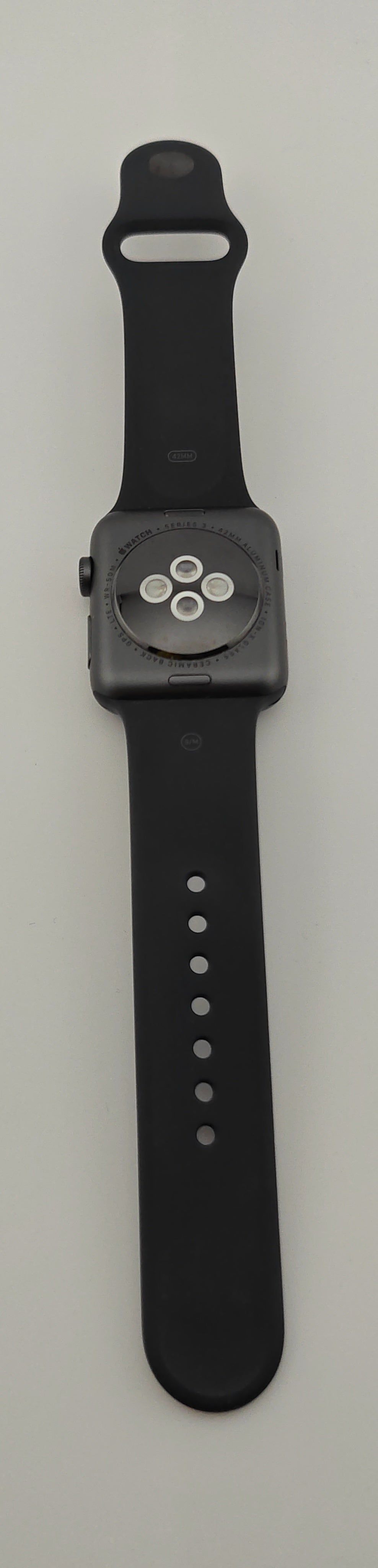 Apple Watch Series 3 42mm Space Gray Aluminum Black Sport Band GPS Cellular