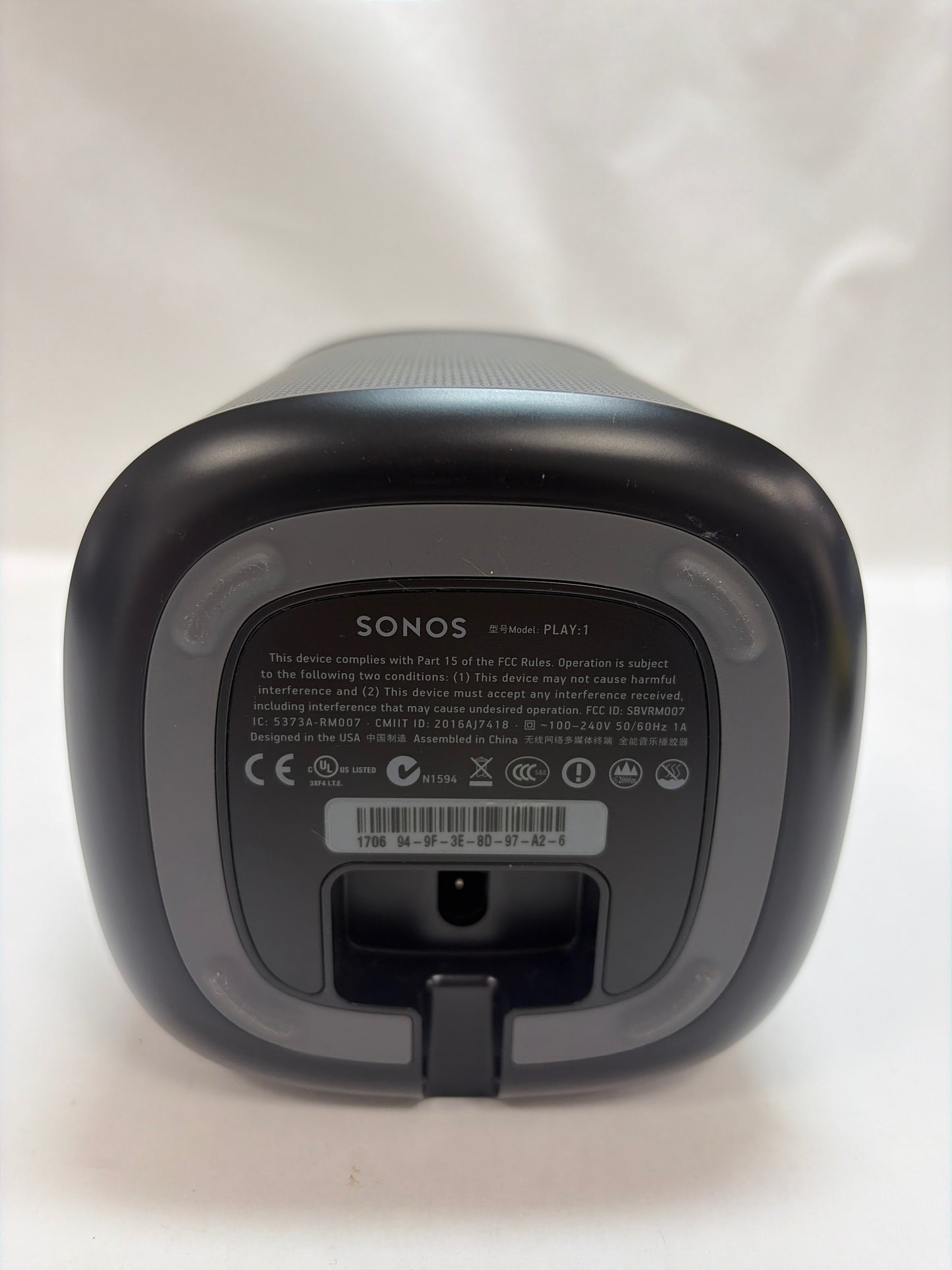 Sonos Play 1 Wireless Speaker Black Excellent