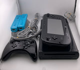 Nintendo Wii U 32GB Deluxe Console Bundle + 2 Wii Remotes Good