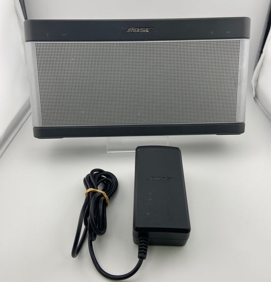 Bose SoundLink Bluetooth Speaker III Silver Gray Used Fair