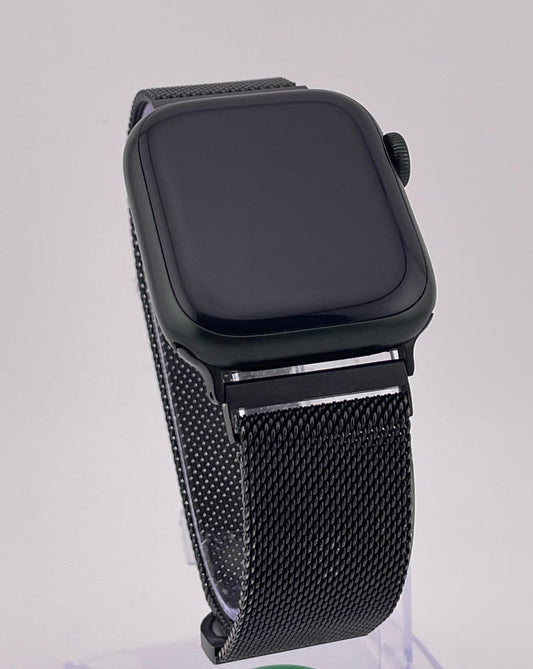 Apple Watch Series 7 41mm Green Aluminum Case + Milanese GPS Cellular A2475 Excellent
