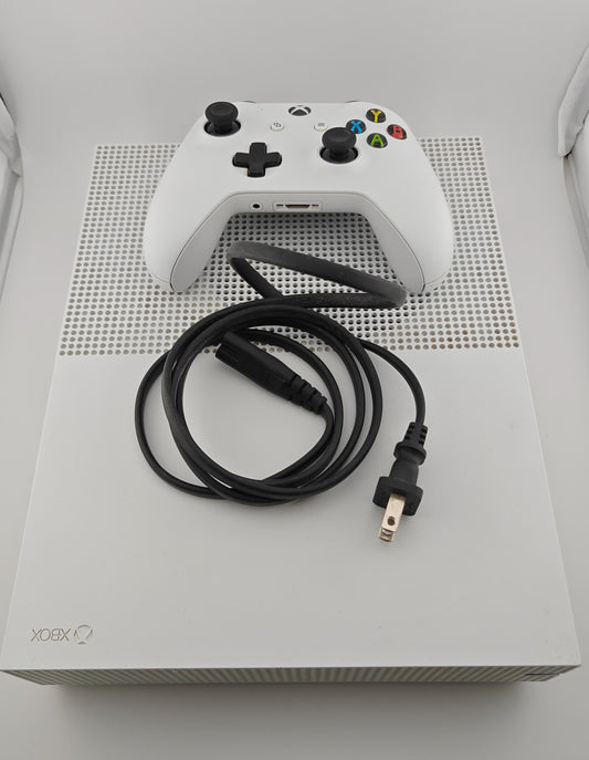 Microsoft Xbox One S 1TB White Console + Controller Good
