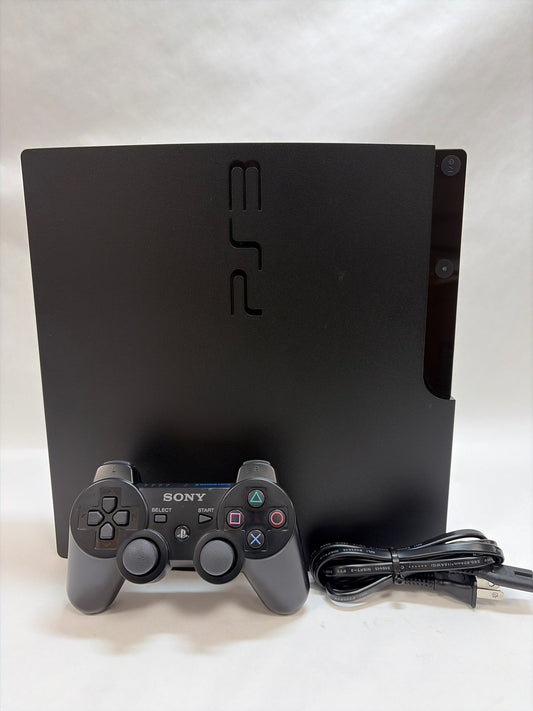Sony Playstation 3 Slim 500GB PS3 Console Black CECH-3001B Good