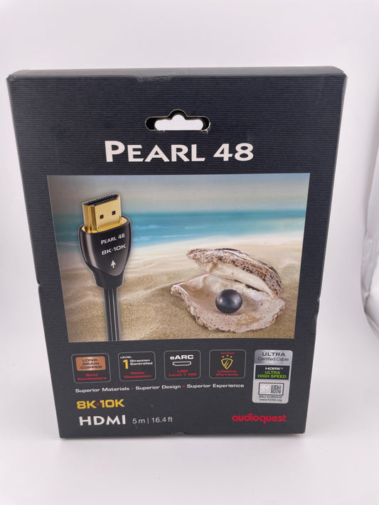 AudioQuest Pearl 48 HDMI Cable 8K-10K 48Gbps 5.0 Meter Black