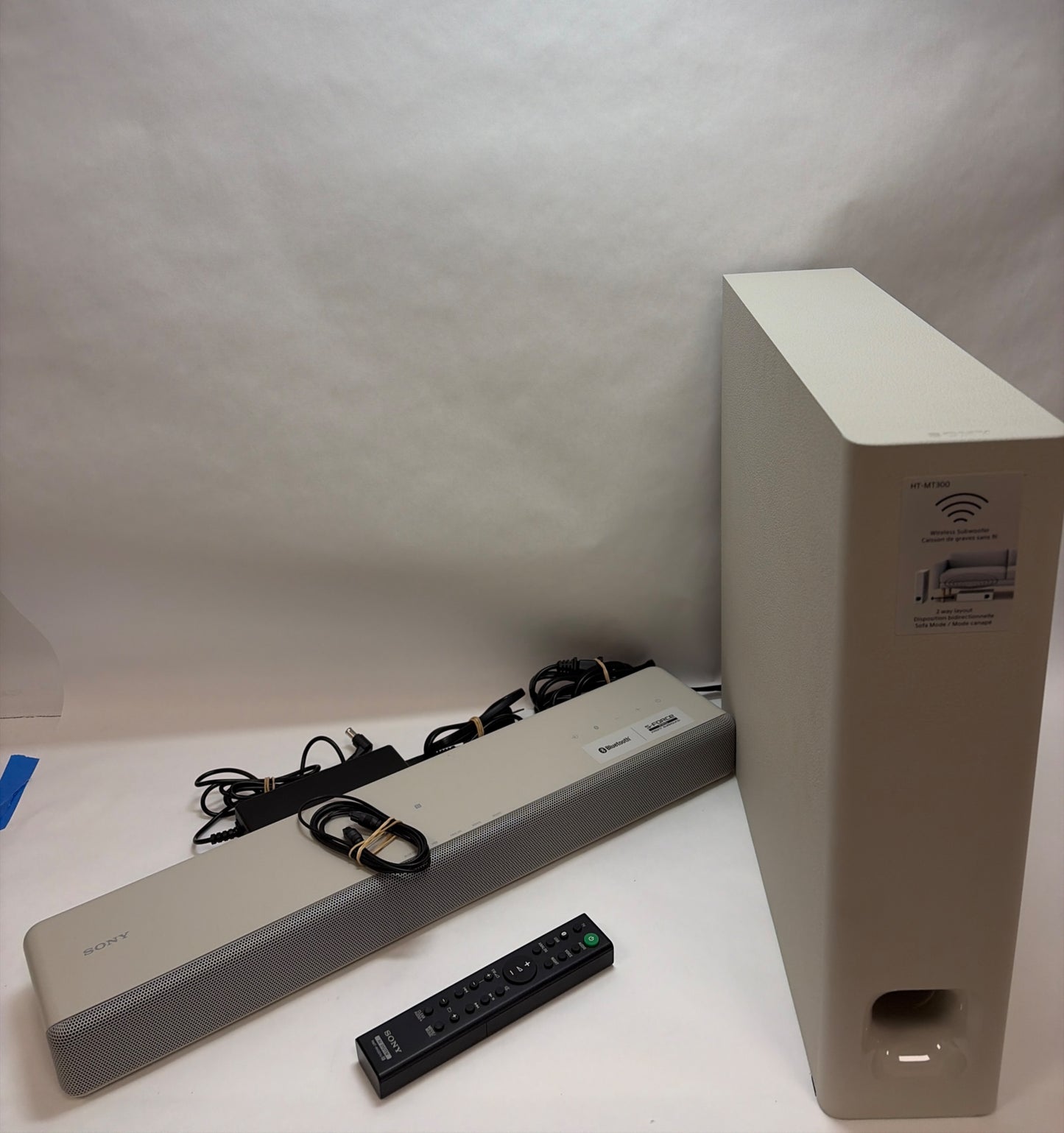 Sony HT-MT300 Mini sound bar with wireless subwoofer and Bluetooth White