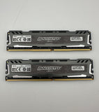 Micron Ballistix Sport 8GB (2 x 4GB) DDR4 2666MHz RAM Silver BLS4G4D26BFSB.8FB Excellent