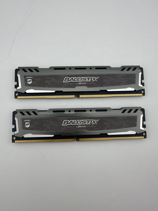 Micron Ballistix Sport 8GB (2 x 4GB) DDR4 2400MHz RAM Silver BLS4G4D240FSB.8FBD Excellent