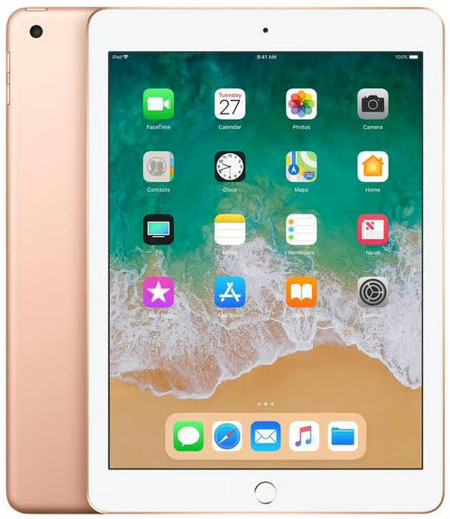 iPad 6th Generation 9.7in 32GB Gold (Unlocked Cellular + WiFi) Refurbished Used