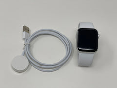 Apple Watch SE 2nd Gen 40mm Silver Aluminum Case with White Sport Band A2726 GPS Cellular