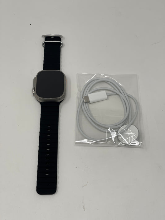 Apple Watch Ultra 2 49MM Titanium Case With Black Ocean Band A2986 GPS Cellular