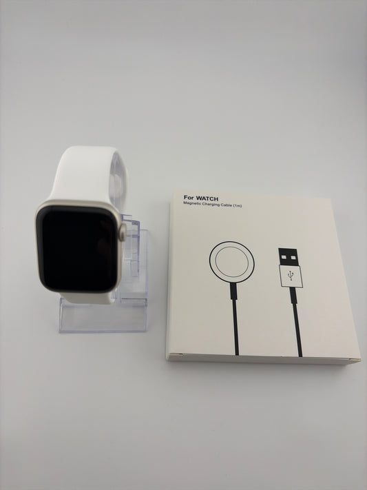 Apple Watch SE 2nd Gen 40mm Starlight Aluminum Case with White Sport Band A2722 GPS Only