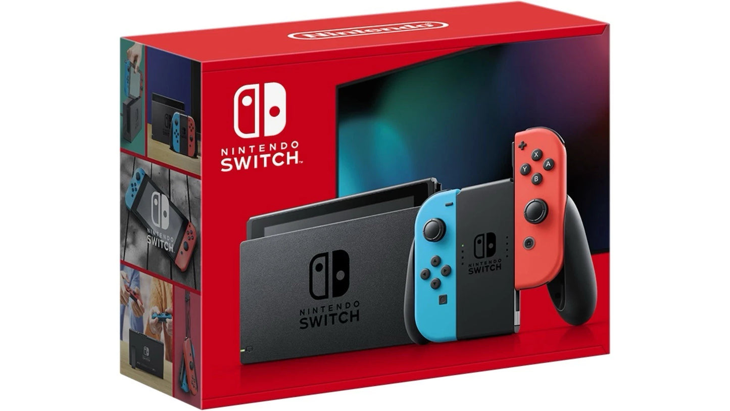 Nintendo Switch 1st Gen with Neon Red Blue Joy-Con HAC-001 New