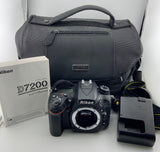 Nikon D7200 DSLR Camera Body Only Low Shutter 2539 Excellent
