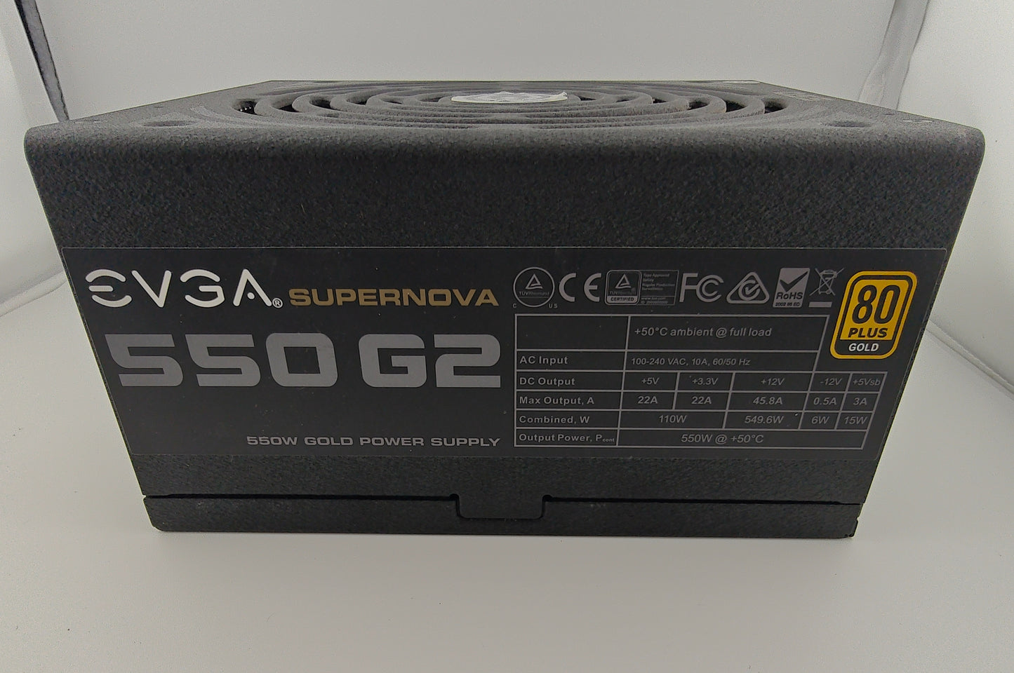 EVGA SuperNOVA 550 G2 550 W 24 Pin ATX Desktop Power Supply 220-G2-0550