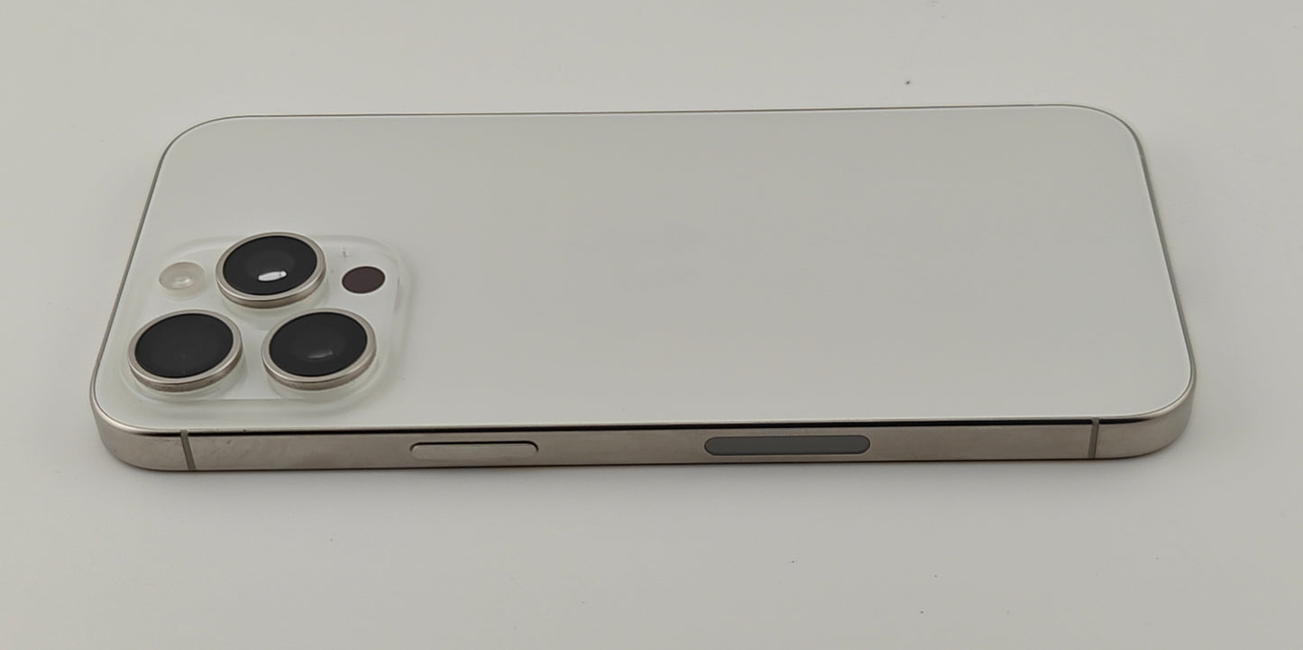 Apple iPhone 15 Pro Max 256GB Unlocked eSim A2849 White Titanium Excellent