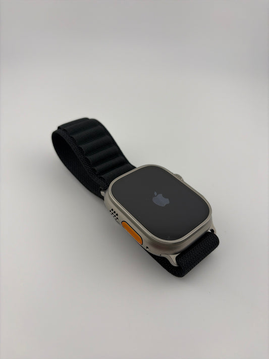Apple Watch Ultra 49mm Titanium Black Alpine Loop A2622 GPS Cellular Excellent