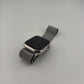 Apple Watch Series 7 41mm Silver Stainless Steel Case with Milanese Loop A2475 GPS Cellular Very Good