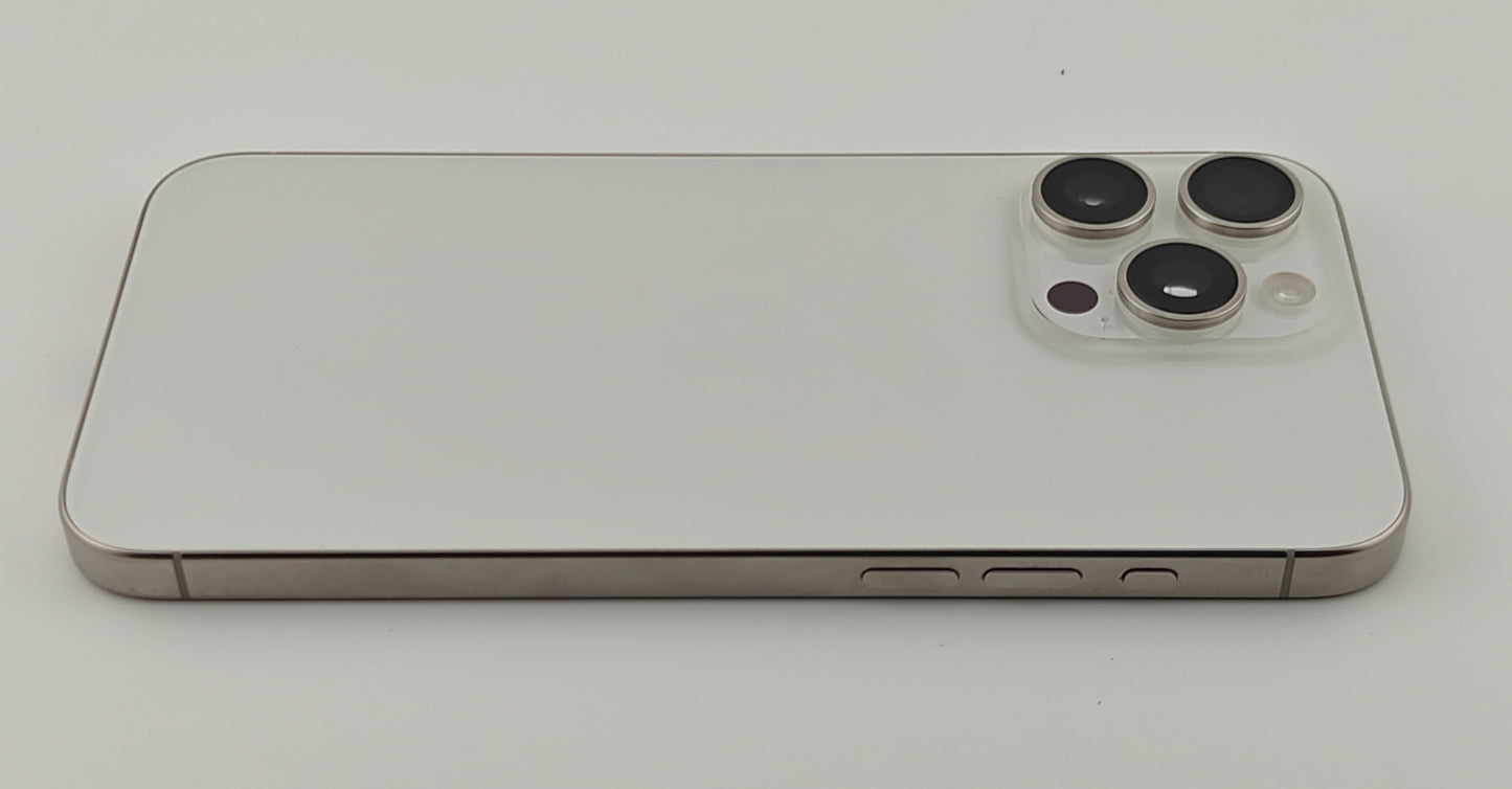 Apple iPhone 15 Pro Max 256GB Unlocked eSim A2849 White Titanium Excellent