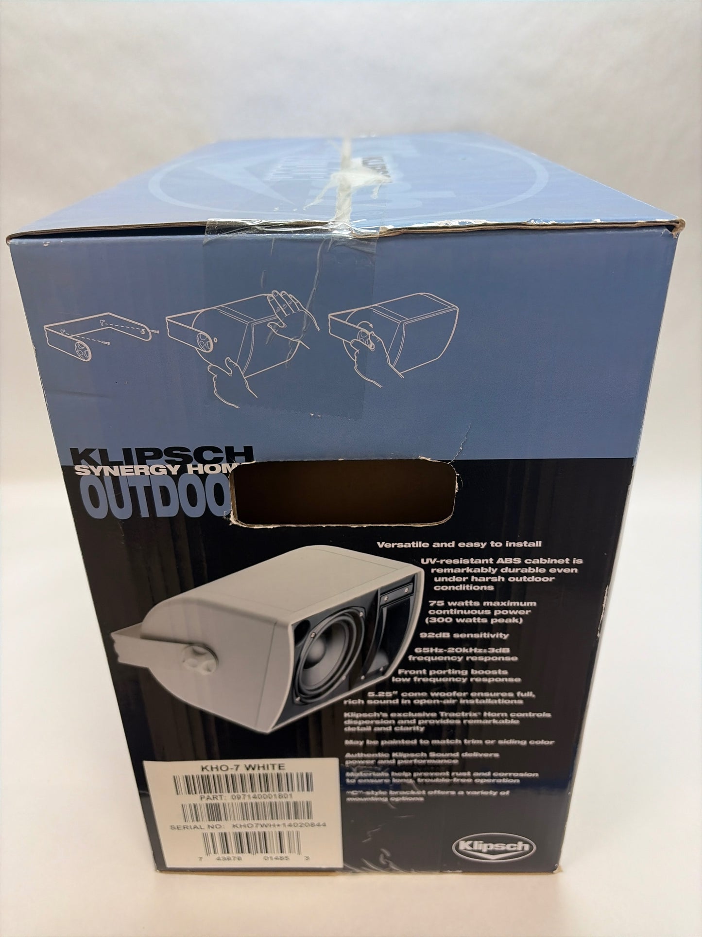 Klipsch Synergy KHO-7 Home Outdoor Speakers White Pair New